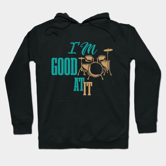 Playing Drums Is Life The Rest Is Just Details, Dibs On The Drummer, Drum Line, Musician Music Drummer Player Gift Hoodie by EleganceSpace